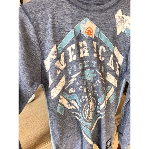D65 The Buckle American Fighter NWT Logo Long Sleeve Thermal Top Men’s Size Smal - Picture 2 of 8